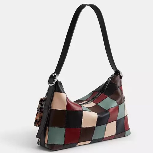 NWT Coactopia Alter/Ego Slouchy Shoulder Bag In Checkerboard Upcrafted Leather - Picture 4 of 7
